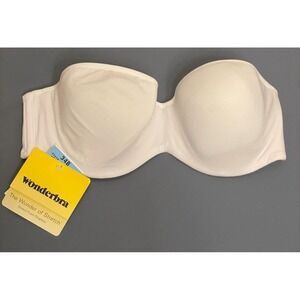 Vintage Wonderbra Stretch‎ Foam Strapless Bra 34B White Wired 7882 New 2003 Y2K